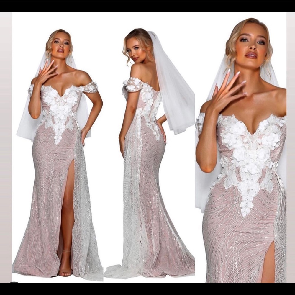 Portia and Scarlett luxury white and cream color dress